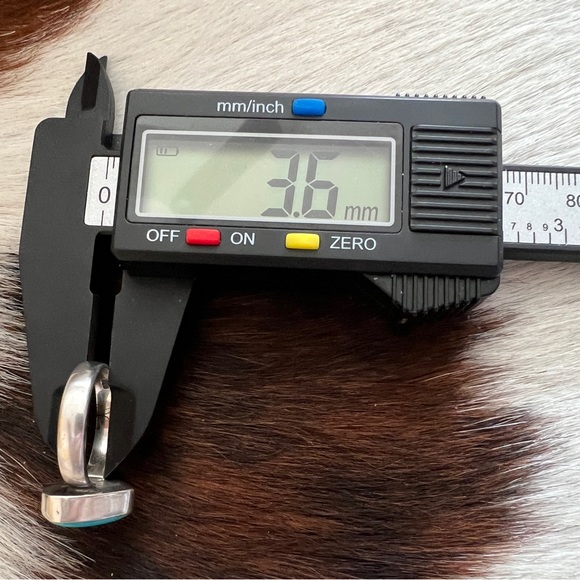 ❤️ Kingman Turquoise Robins Egg Blue Heart Shaped Navajo Style 925 Ring Sz 6.75 - Picture 12 of 16